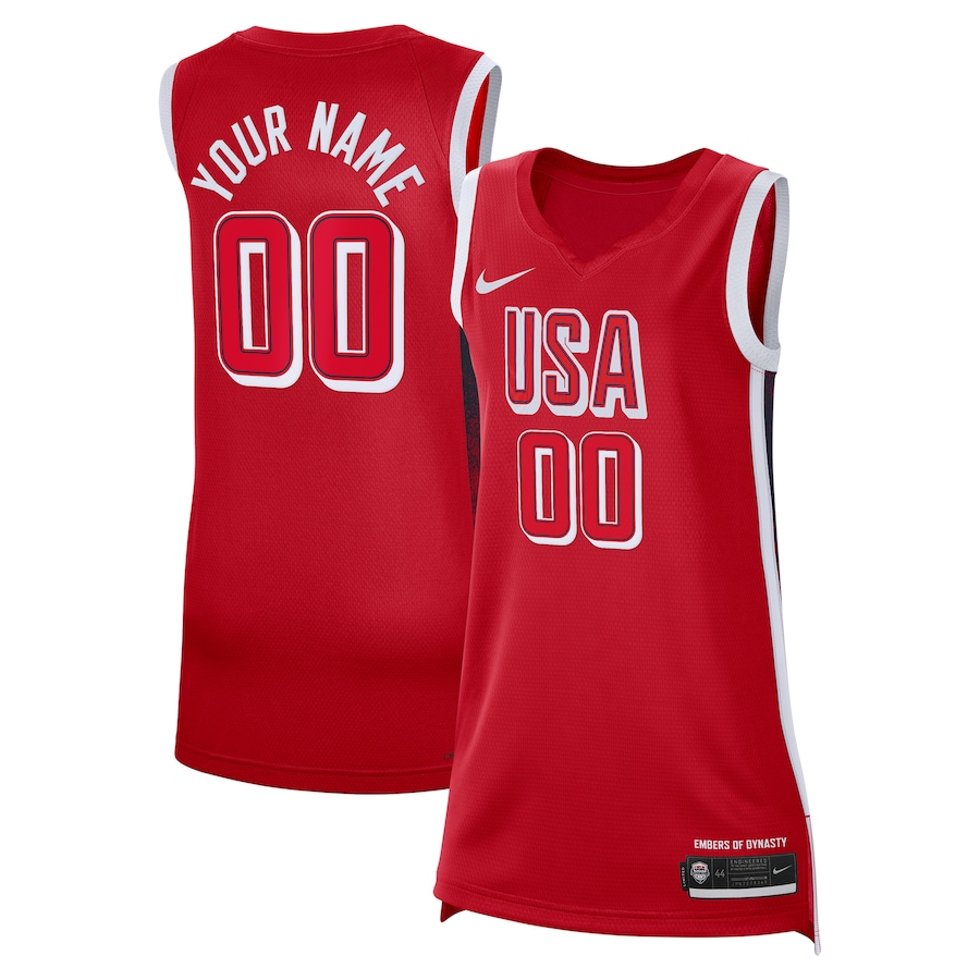 Unisex Women's USA Basketball  Nike Red 2024 Swingman Custom Jersey - Puhuasuan