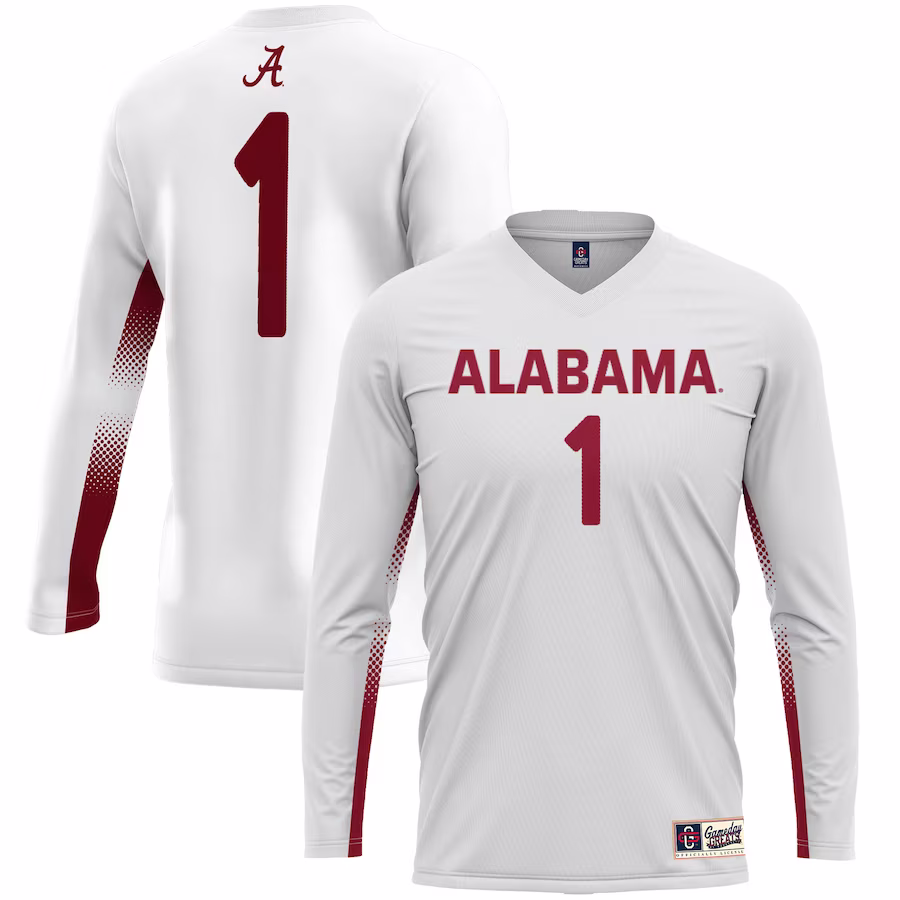 #1 Alabama Crimson Tide GameDay Greats Youth Lightweight Volleyball Fashion Jersey �?White - Puhuasuan
