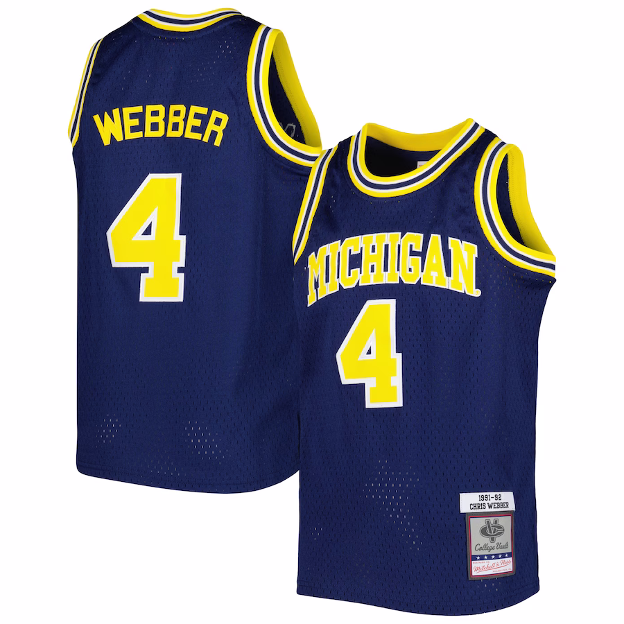 Chris Webber Michigan Wolverines Mitchell & Ness Youth Swingman Replica Jersey - Navy - Puhuasuan