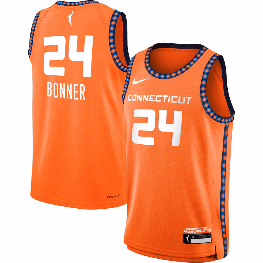 Youth Connecticut Sun DeWanna Bonner Nike Orange 2021 Explorer Edition Victory Player Jersey - Puhuasuan
