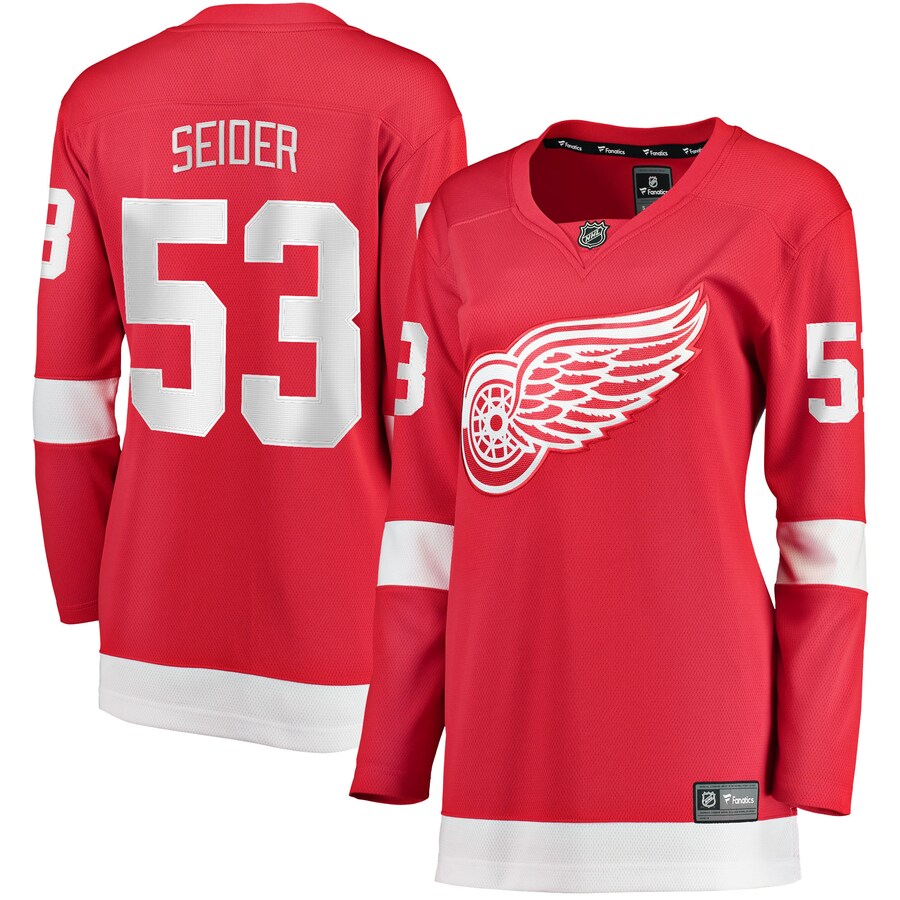 Women's Detroit Red Wings Moritz Seider Fanatics Branded Red Home Breakaway Player Jersey - Puhuasuan