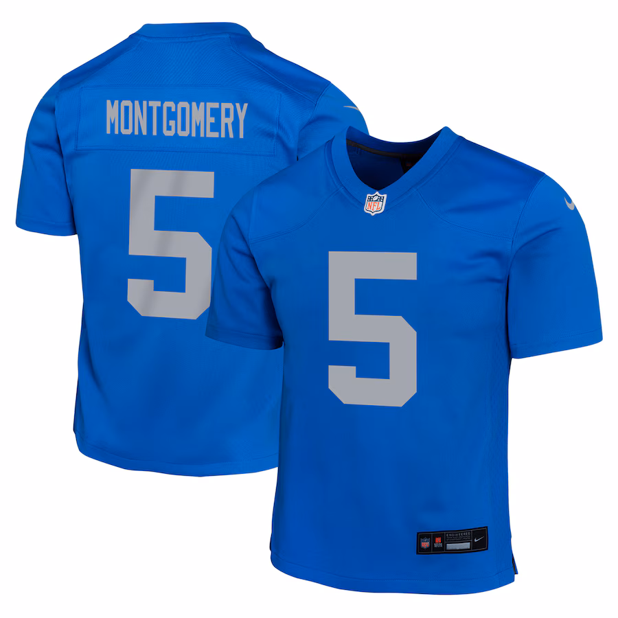 Youth Detroit Lions David Montgomery Nike Blue Alternate Player Game Jersey - Puhuasuan