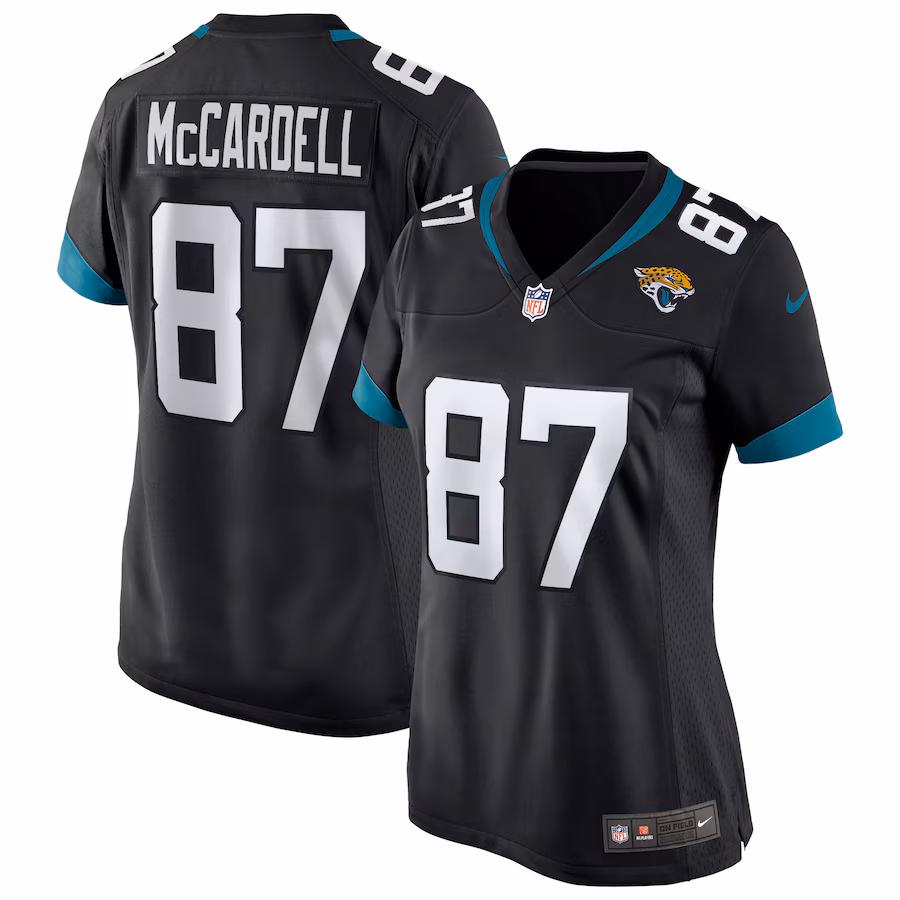 Women's Jacksonville Jaguars Keenan McCardell Nike Black Game Retired Player Jersey - Puhuasuan