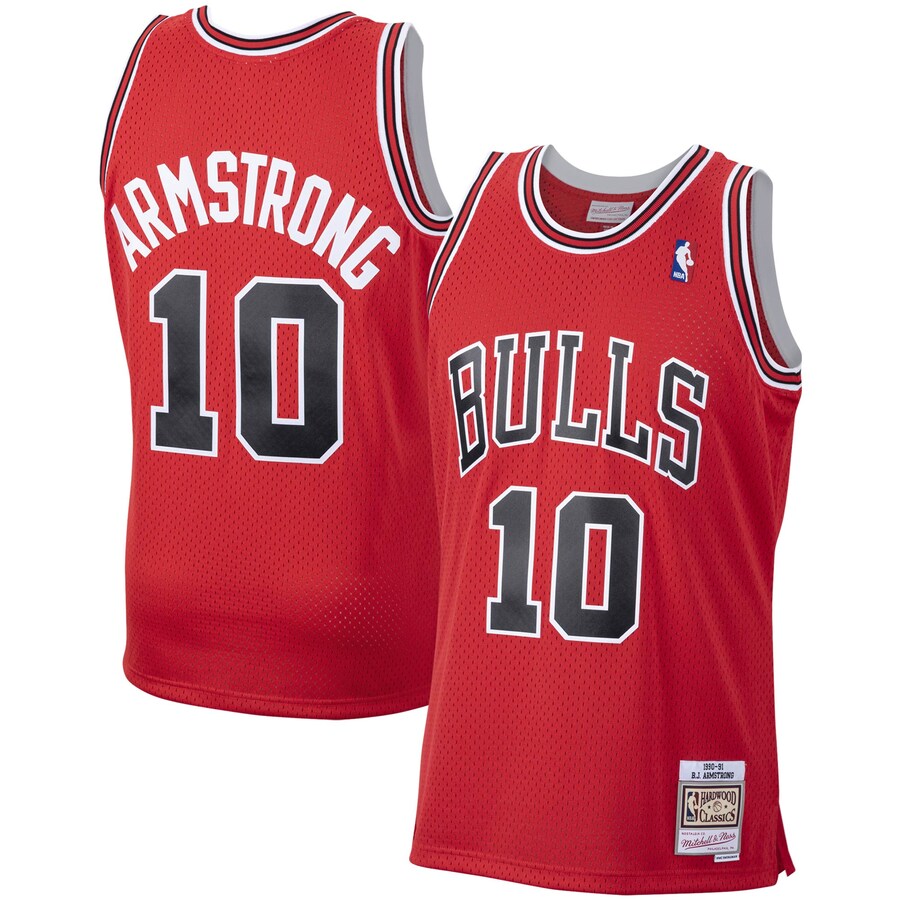 Men's Chicago Bulls B. J. Armstrong Mitchell & Ness Red 2001/02 Hardwood Classics Swingman Jersey - Puhuasuan