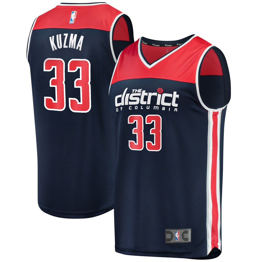 Youth Washington Wizards Kyle Kuzma Fanatics Navy Fast Break Player Jersey - Statement Edition - Puhuasuan