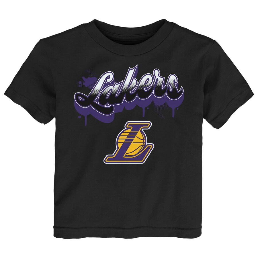 Youth Los Angeles Lakers  Black Bubbly Script T-Shirt - Puhuasuan