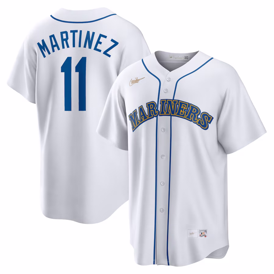 Men's Seattle Mariners Edgar Martinez Nike White Home Cooperstown Collection Replica Player Jersey - Puhuasuan