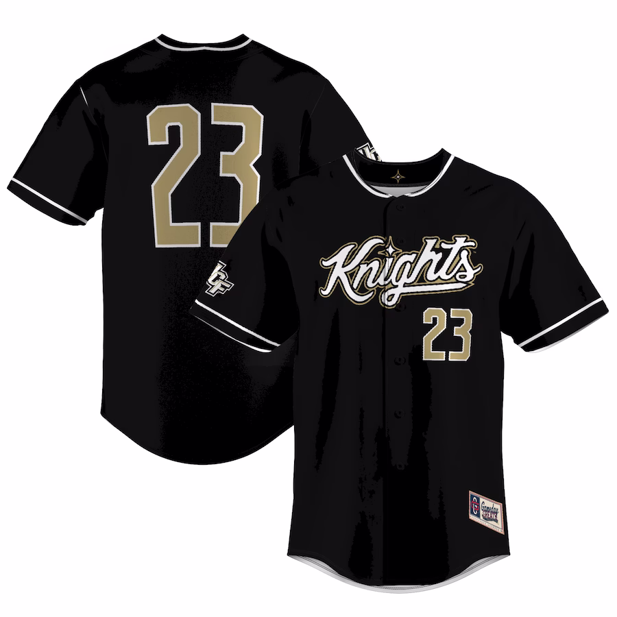 #23 UCF Knights GameDay Greats Unisex Lightweight Baseball Replica Jersey - Black - Puhuasuan