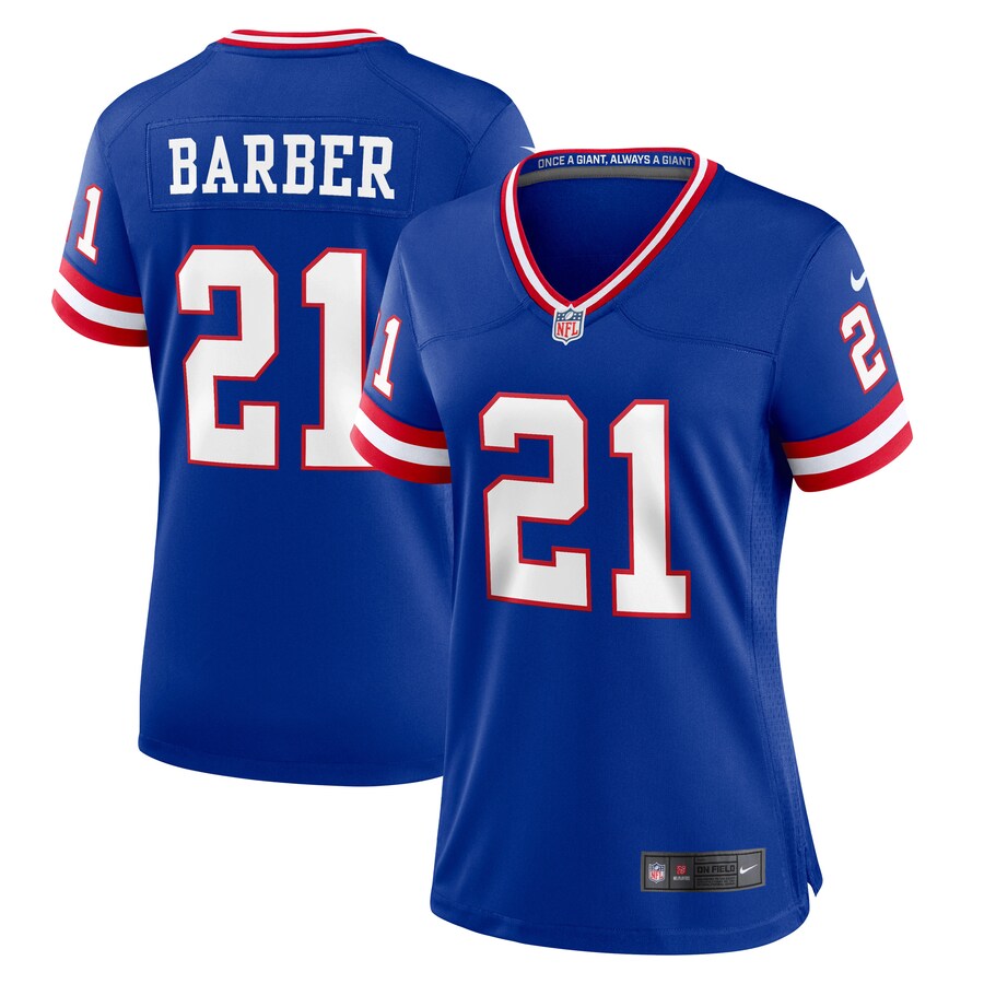 Women's New York Giants Tiki Barber Nike Royal Classic Retired Player Game Jersey - Puhuasuan