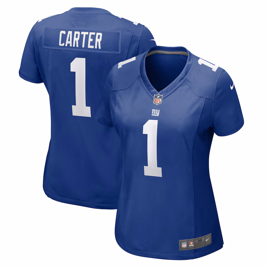 Women's New York Giants Abdul Carter Nike Royal First Round Pick Game Jersey - Puhuasuan