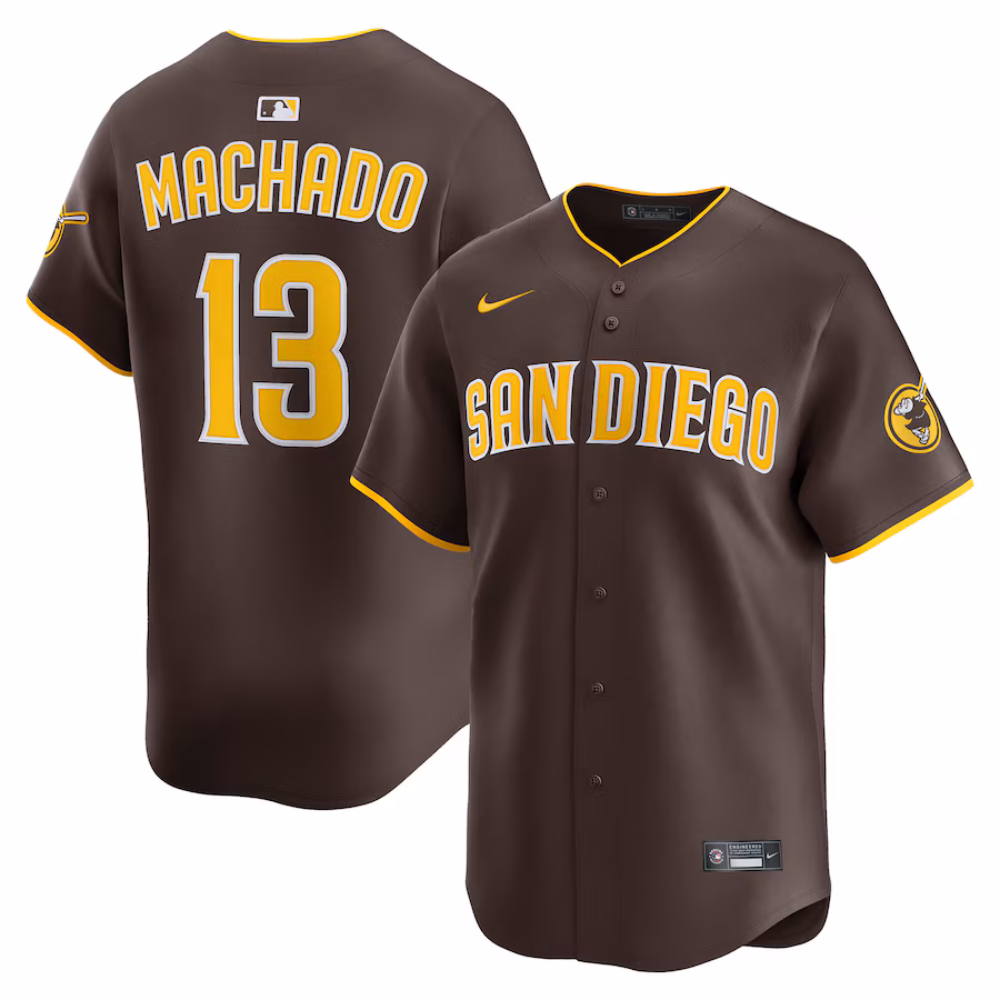 Men's San Diego Padres Manny Machado Nike Brown Alternate Limited Player Jersey - Puhuasuan