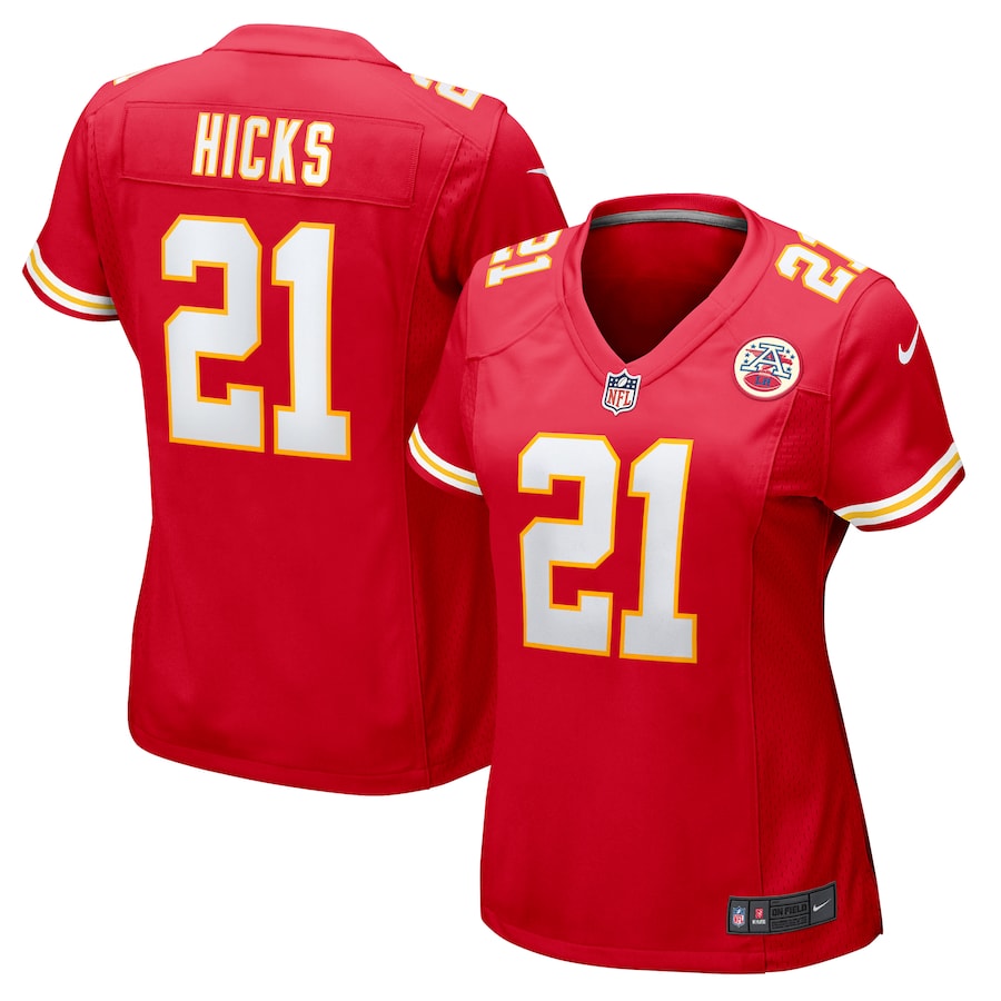 Women's Kansas City Chiefs Jaden Hicks Nike Red Game Jersey - Puhuasuan