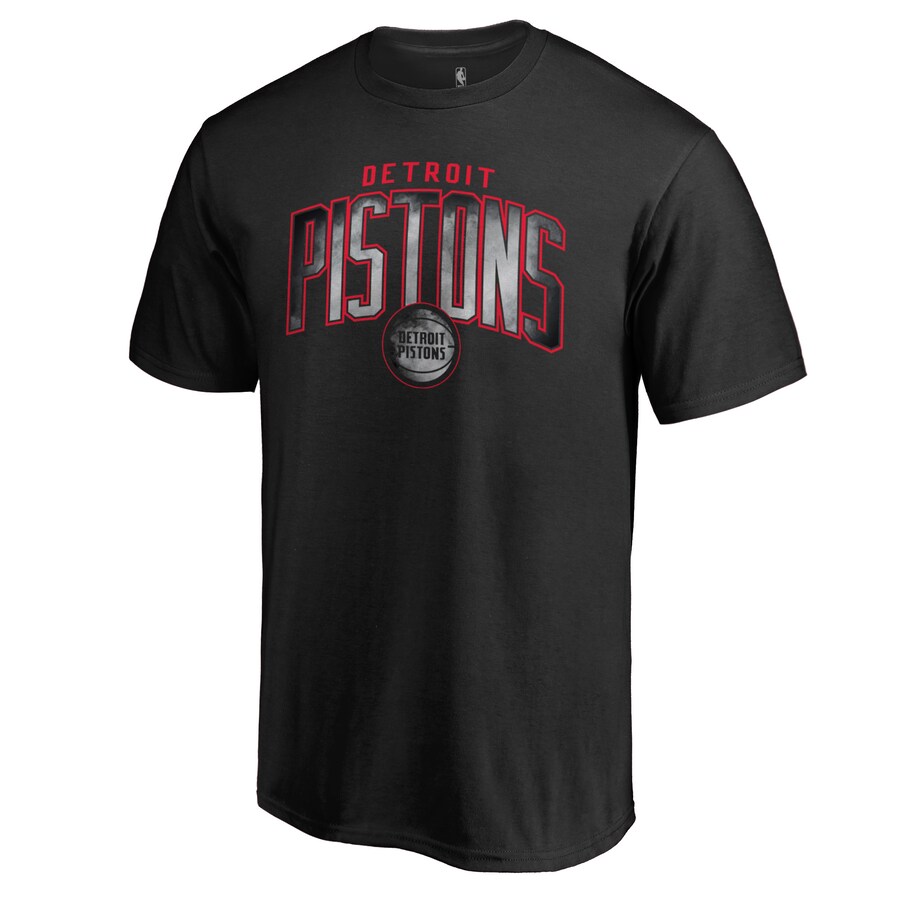 Men's Detroit Pistons Black Arch Smoke T-Shirt - Puhuasuan