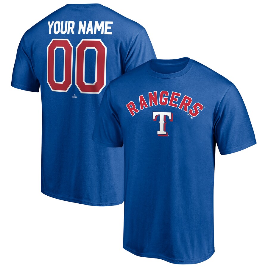 Men's Texas Rangers Royal Personalized Team Winning Streak Name & Number T-Shirt - Puhuasuan