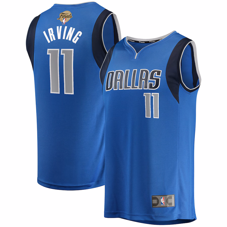 Men's Dallas Mavericks Kyrie Irving Fanatics Blue 2024 NBA Finals Fast Break Replica Player Jersey - Icon Edition - Puhuasuan