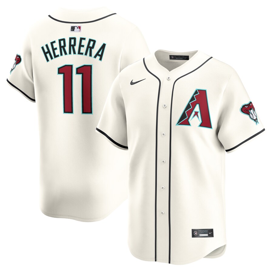 Men's Arizona Diamondbacks Jose Herrera Nike White Home Limited Player Jersey - Puhuasuan