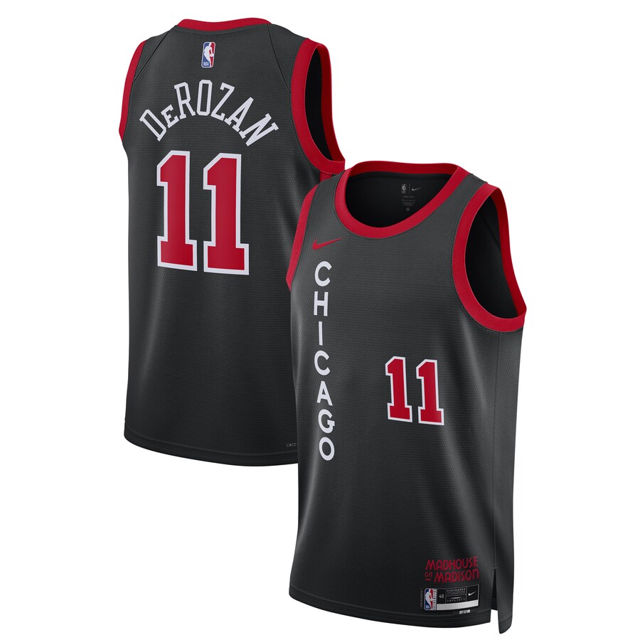 Unisex Chicago Bulls DeMar DeRozan Nike Black 2023/24 Swingman Jersey - City Edition - Puhuasuan