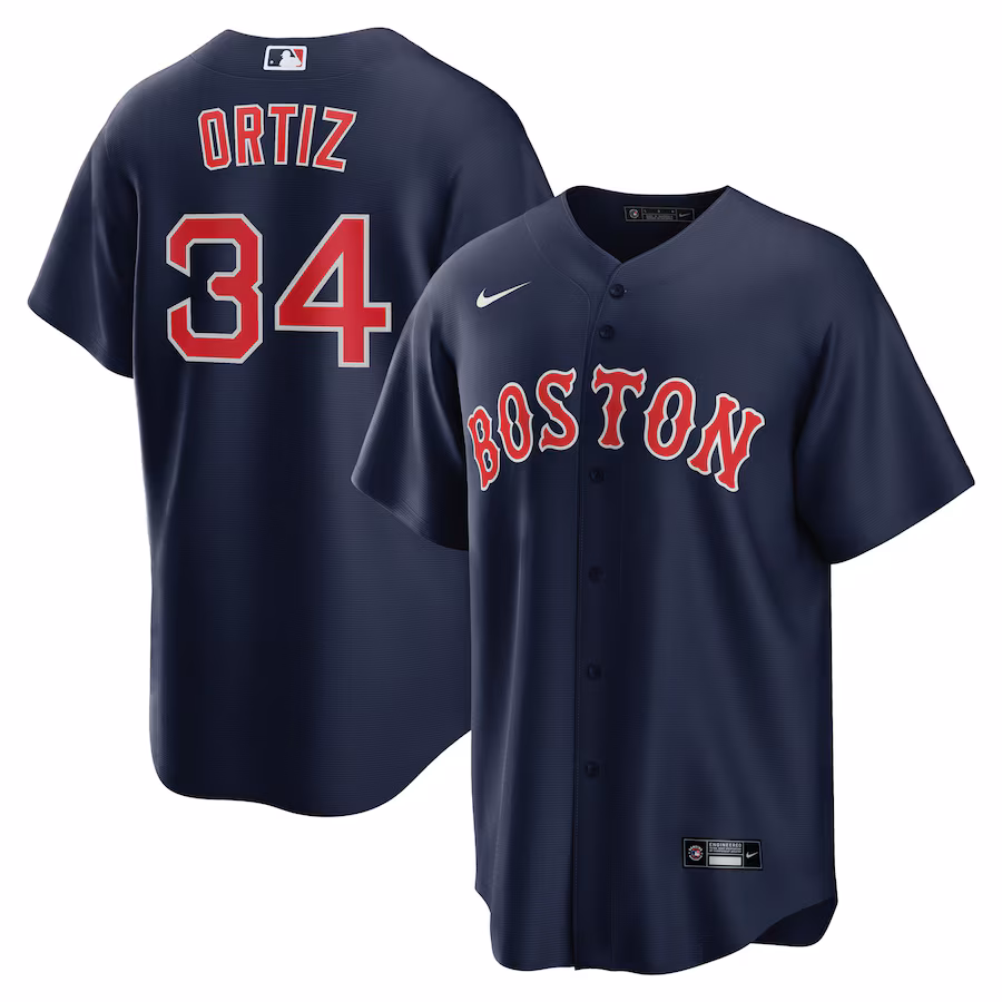 Men's Boston Red Sox David Ortiz Nike Navy Alternate Replica Player Jersey - Puhuasuan