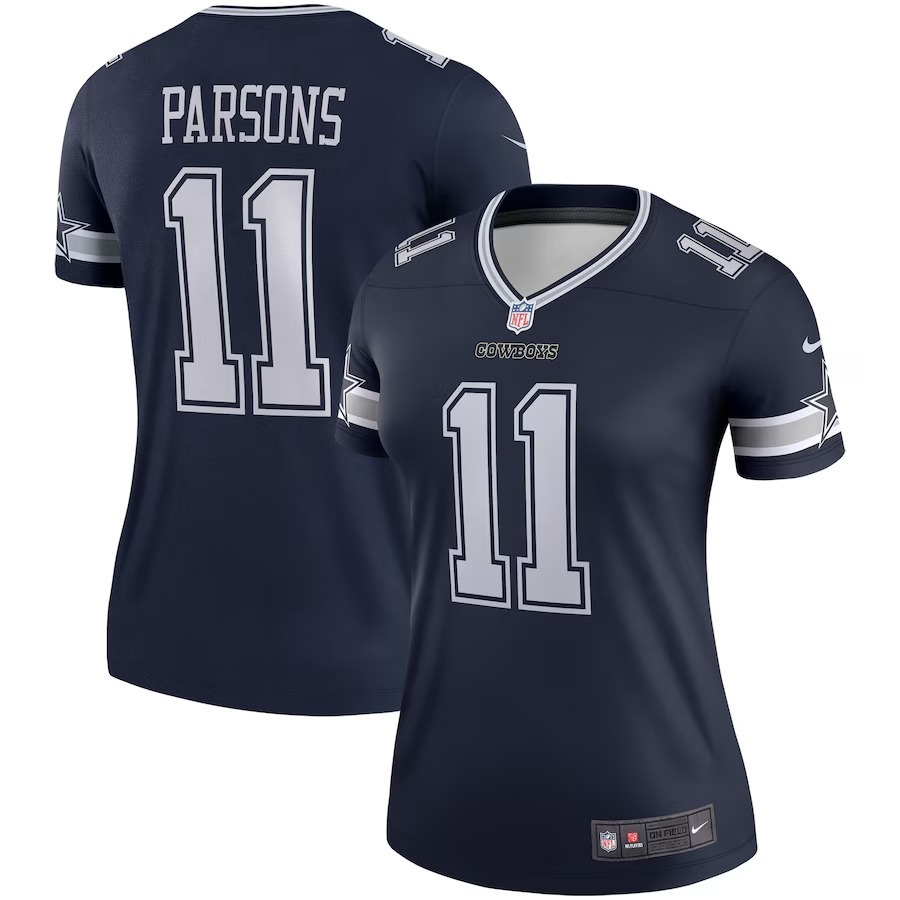 Women's Dallas Cowboys Micah Parsons Nike Navy Legend Player Performance Top - Puhuasuan