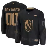 Men's Vegas Golden Knights Fanatics Black 2024 Military Appreciation Personalized Long Sleeve Practice Jersey - Puhuasuan