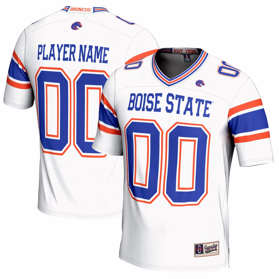 Boise State Broncos GameDay Greats NIL Pick-A-Player Football Jersey �?White - Puhuasuan