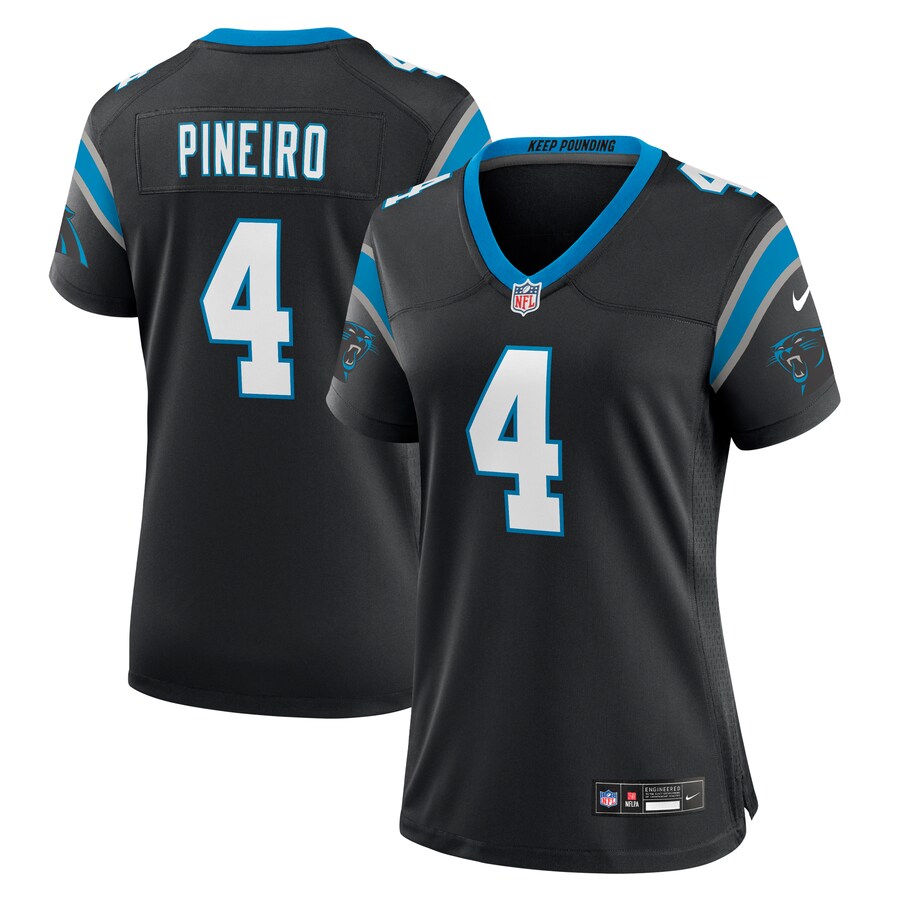 Women's Carolina Panthers Eddy Pineiro Nike Black Team Game Jersey - Puhuasuan