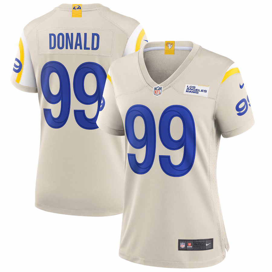 Women's Los Angeles Rams Aaron Donald Nike Cream Player Jersey - Puhuasuan