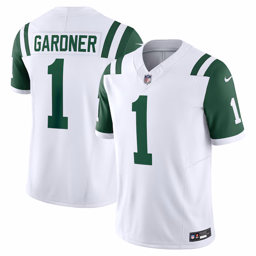 Men's New York Jets Ahmad Sauce Gardner Nike White Classic Alternate Vapor F.U.S.E. Limited Jersey - Puhuasuan