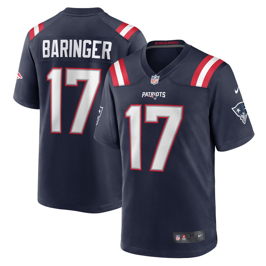 Men's New England Patriots Bryce Baringer Nike  Navy Team Game Jersey - Puhuasuan
