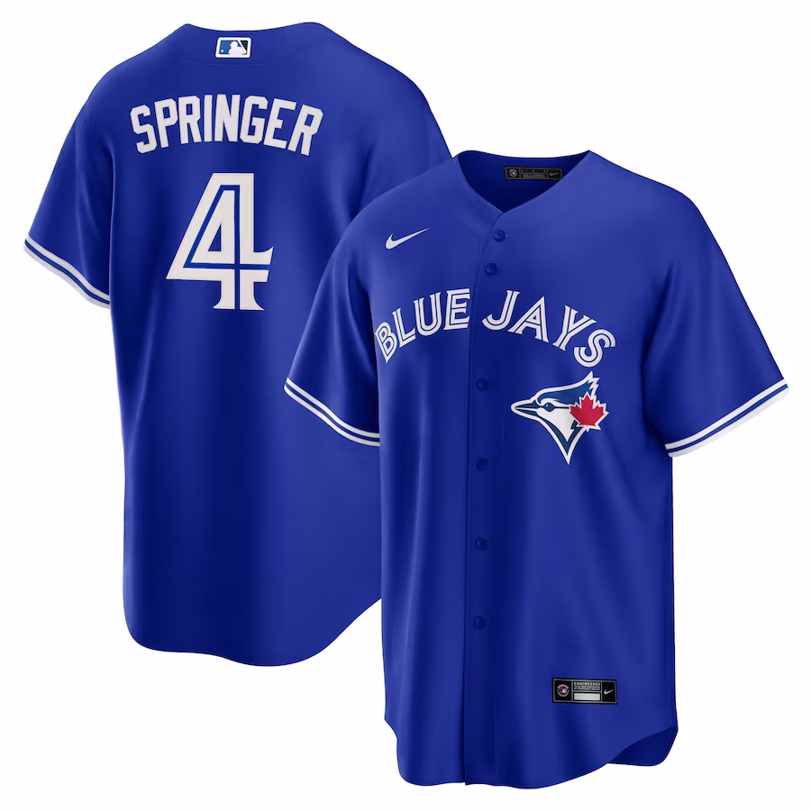 Men's Toronto Blue Jays George Springer Nike Royal Alternate Replica Player Jersey - Puhuasuan