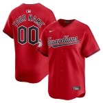 Men's Cleveland Guardians  Nike Red  Alternate Limited Custom Jersey - Puhuasuan