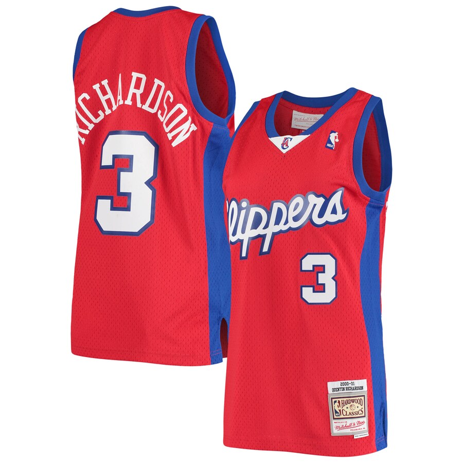 Men's LA Clippers Quentin Richardson Mitchell & Ness Red 2000/01 Hardwood Classics Swingman Jersey - Puhuasuan