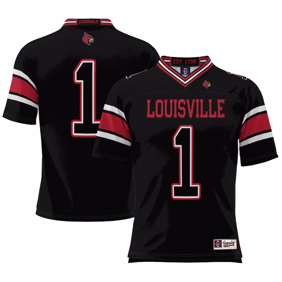 #1 Louisville Cardinals GameDay Greats Football Jersey - Cardinal - Puhuasuan