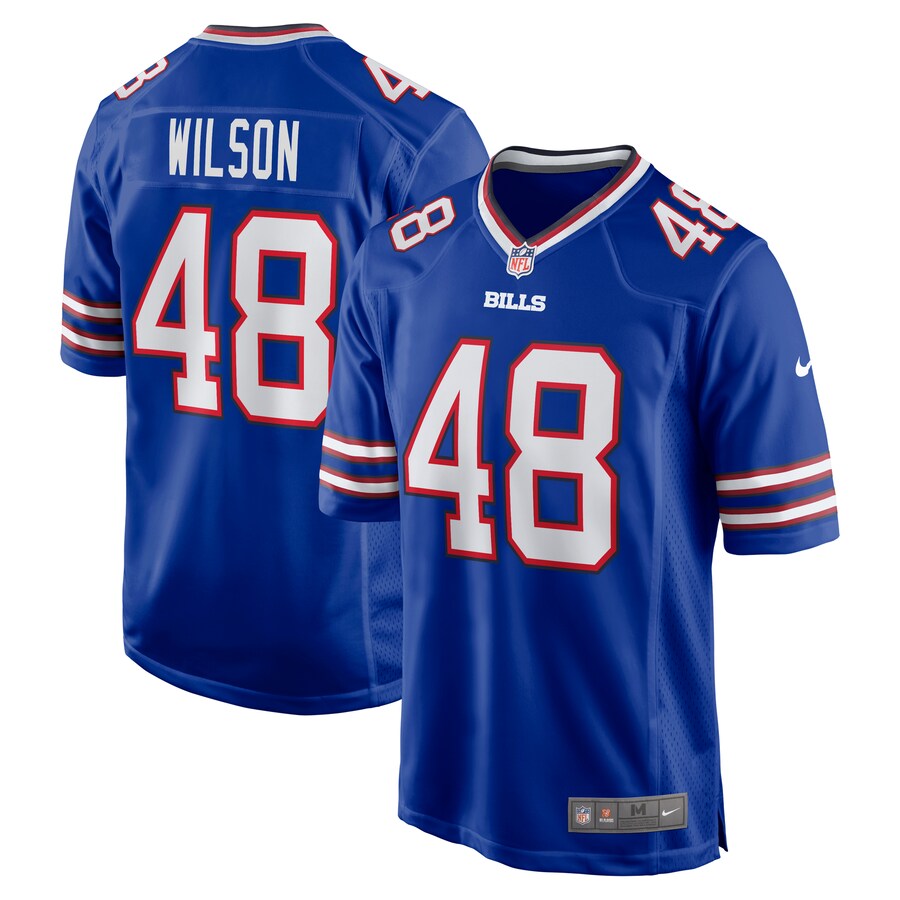 Men's Buffalo Bills Joel Wilson Nike Royal Team Game Jersey - Puhuasuan