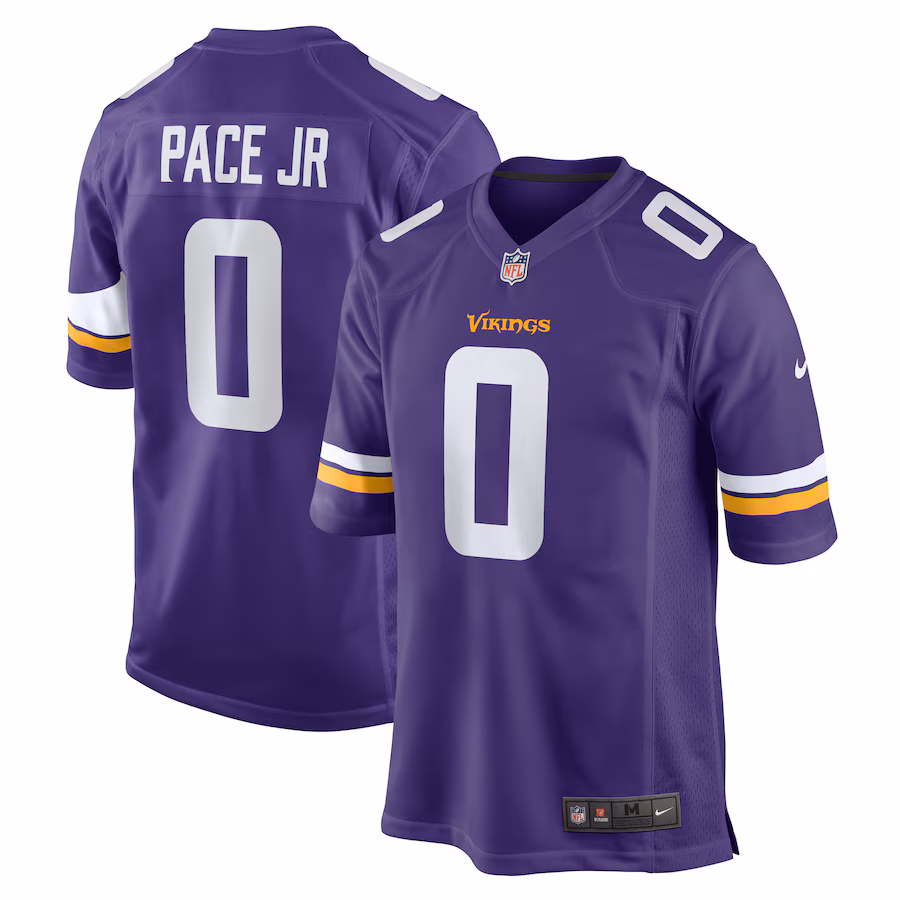 Men's Minnesota Vikings Ivan Pace Jr Nike Purple Game Jersey - Puhuasuan