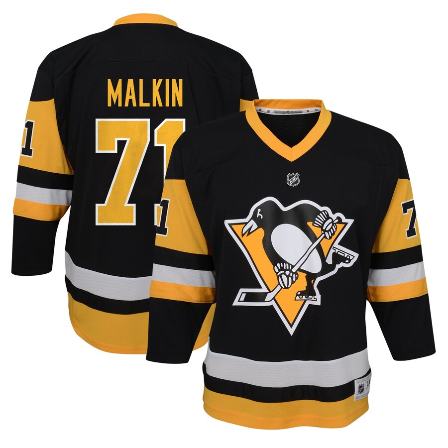Youth Pittsburgh Penguins Evgeni Malkin Black Home Replica Player Jersey - Puhuasuan
