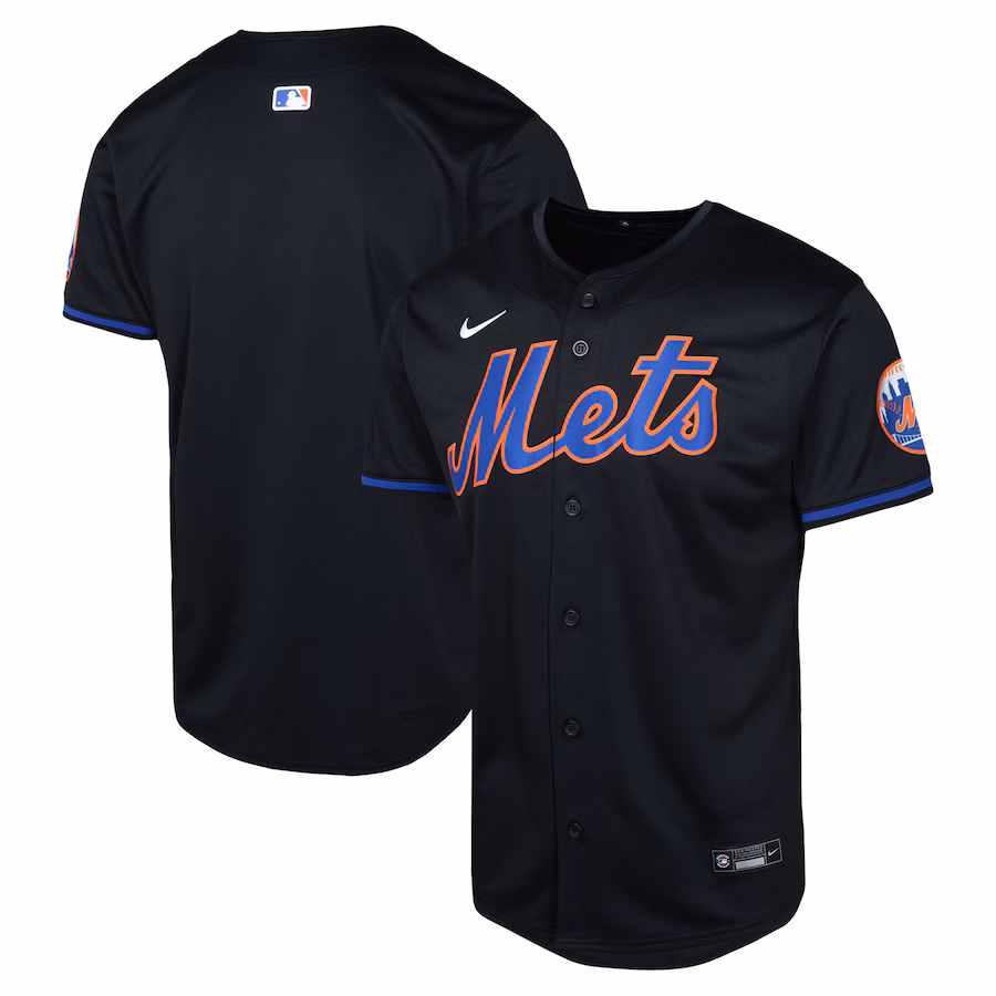 Youth New York Mets Nike Black Alternate Limited Jersey - Puhuasuan