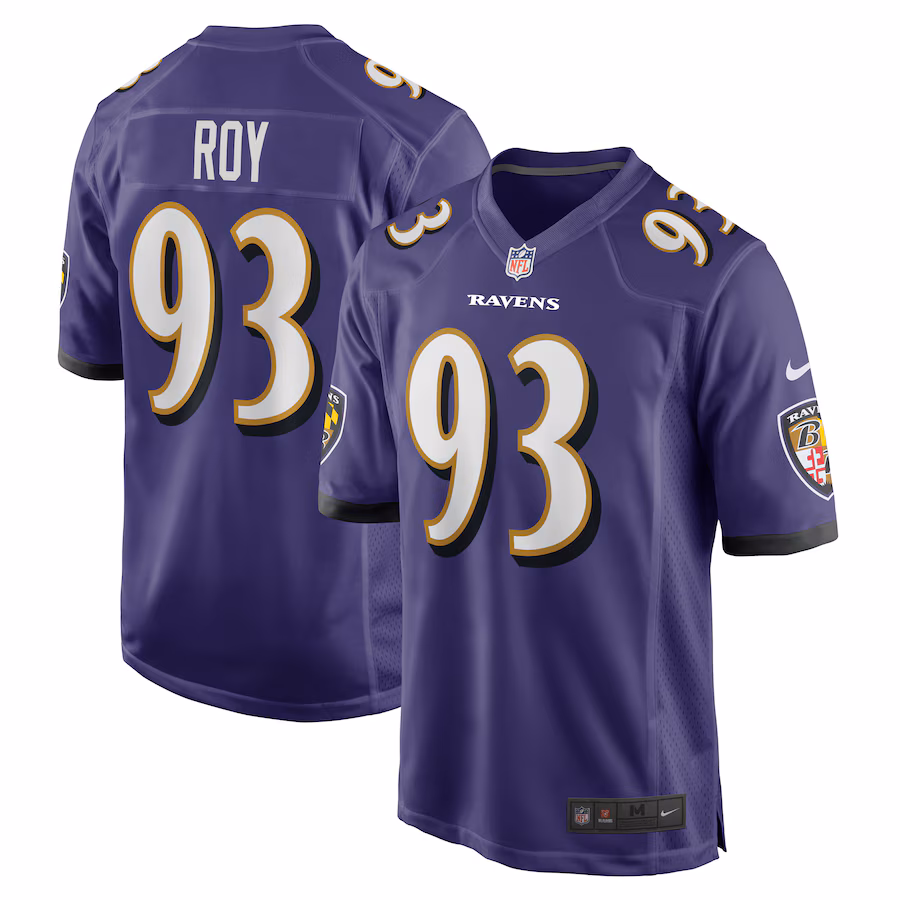 Men's Baltimore Ravens Bravvion Roy Nike  Purple  Game Jersey - Puhuasuan