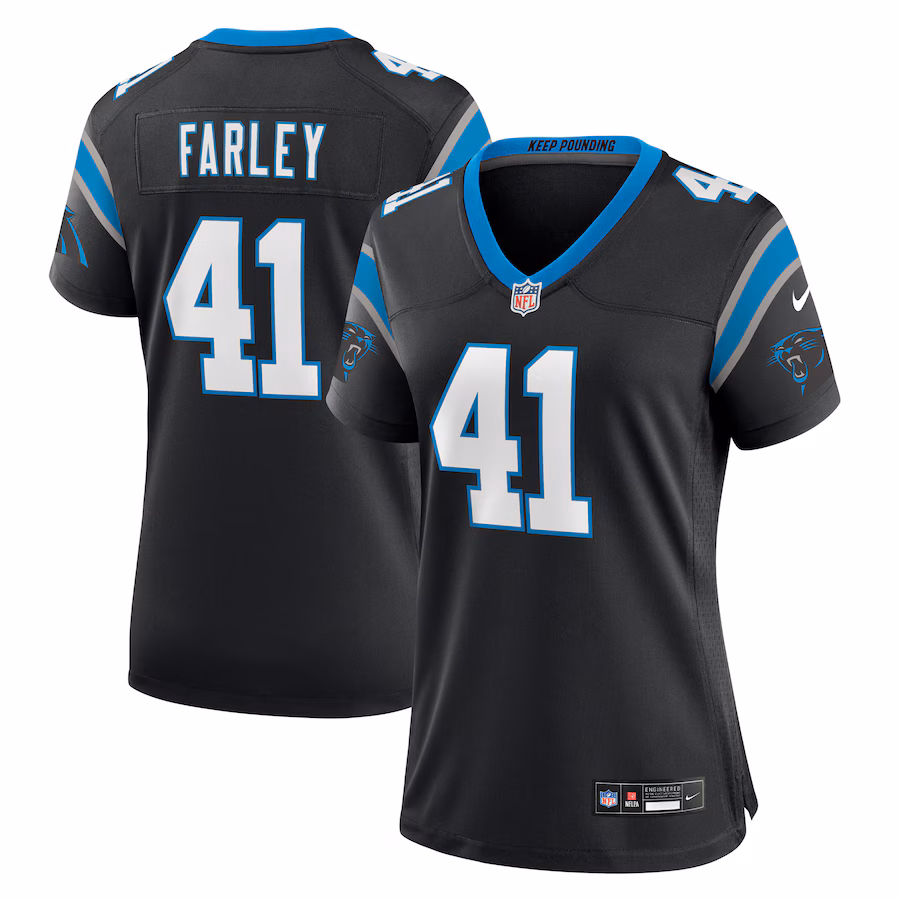 Women's Carolina Panthers Matthias Farley Nike  Black  Game Jersey - Puhuasuan