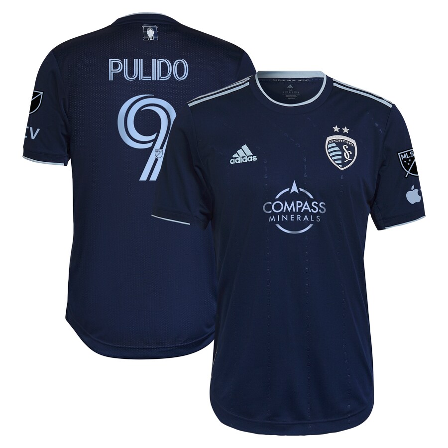 Men's Sporting Kansas City Alan Pulido adidas Blue 2023 State Line 3.0 Authentic Player Jersey - Puhuasuan