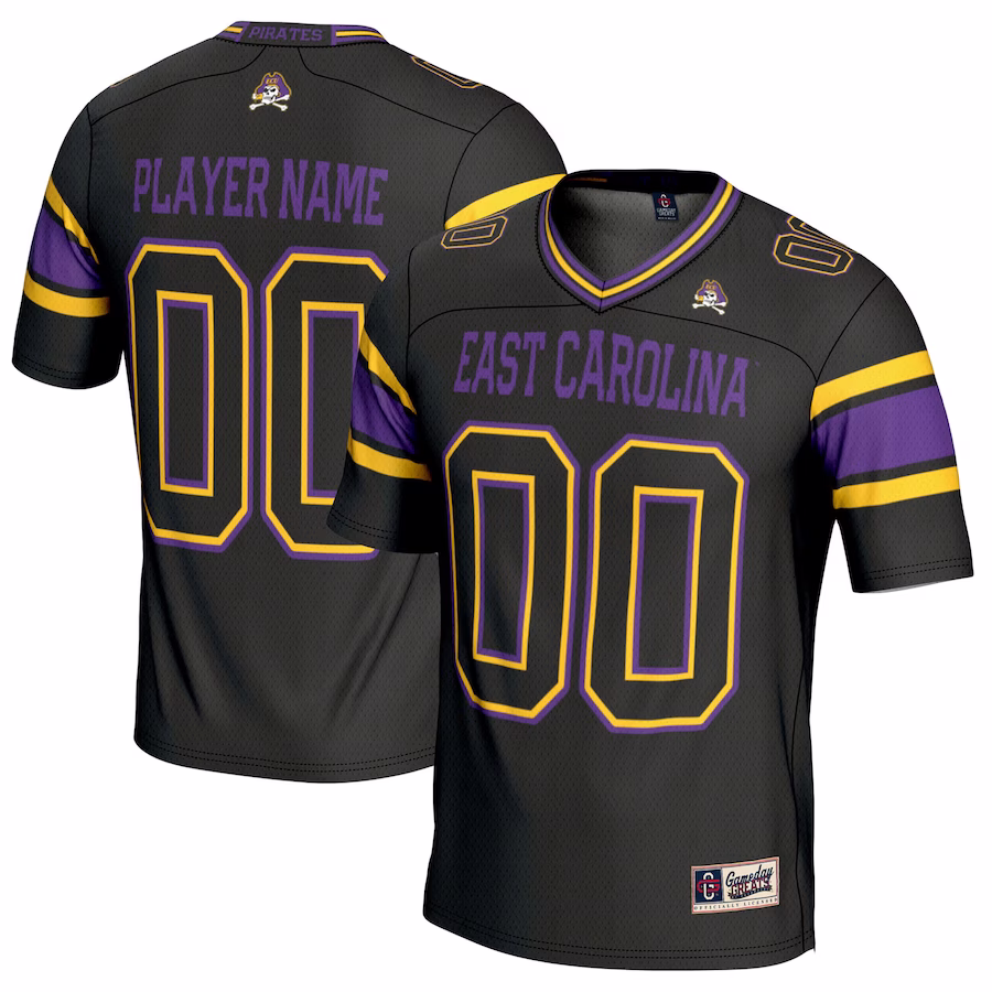ECU Pirates GameDay Greats NIL Pick-A-Player Football Jersey - Black - Puhuasuan