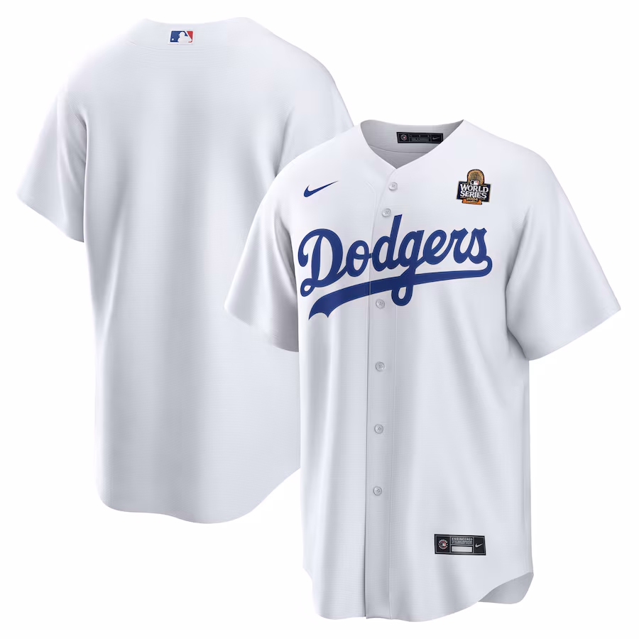 Men's Los Angeles Dodgers Nike White 2024 World Series Big & Tall Replica Jersey - Puhuasuan