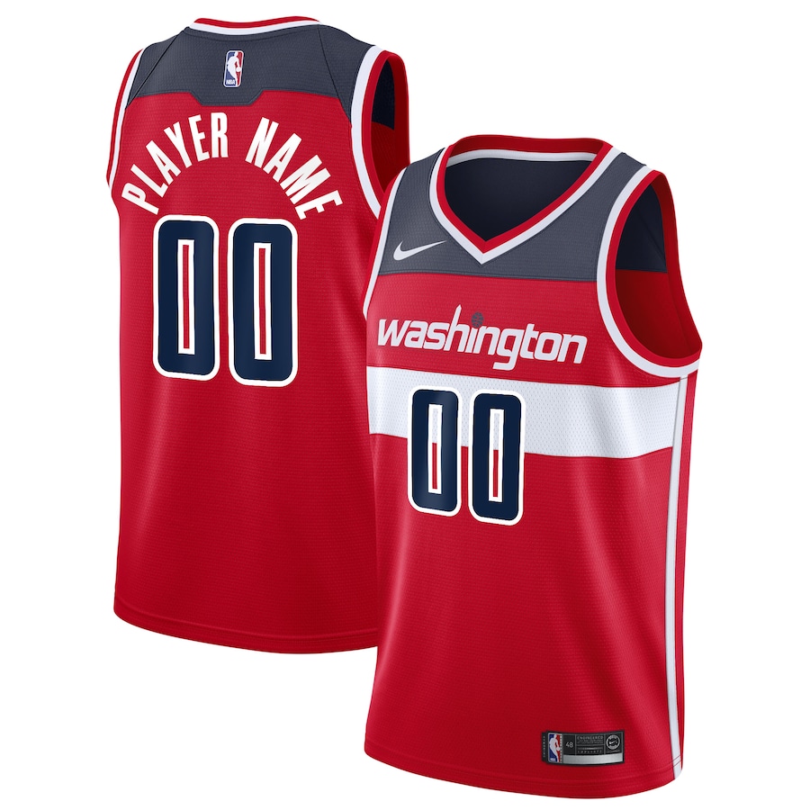 Men's Washington Wizards Nike Red 2020/21 Swingman Custom Jersey - Icon Edition - Puhuasuan