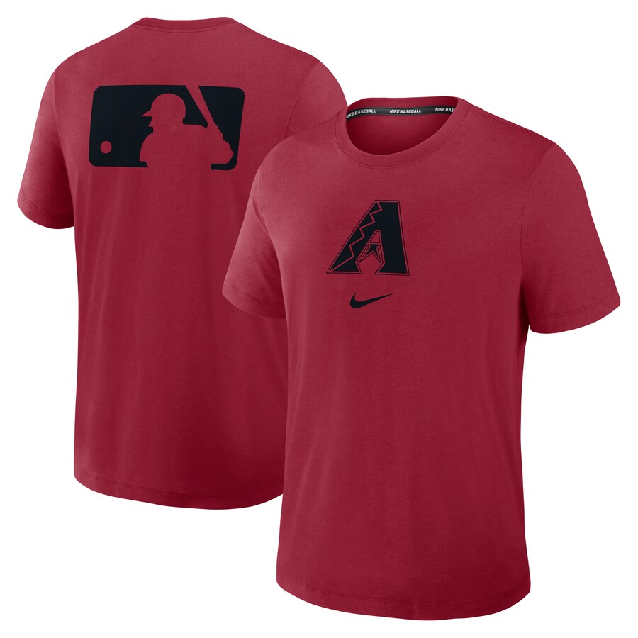 Men's Arizona Diamondbacks Nike Red Authentic Collection Early Work Tri-Blend Performance T-Shirt - Puhuasuan