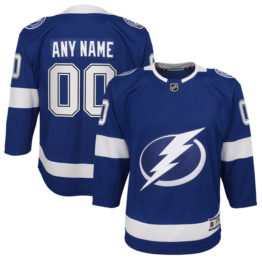 Youth Tampa Bay Lightning Blue Home Custom Premier Jersey - Puhuasuan