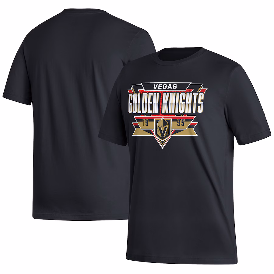 Men's Vegas Golden Knights adidas Black Reverse Retro 2.0 Fresh Playmaker T-Shirt - Puhuasuan