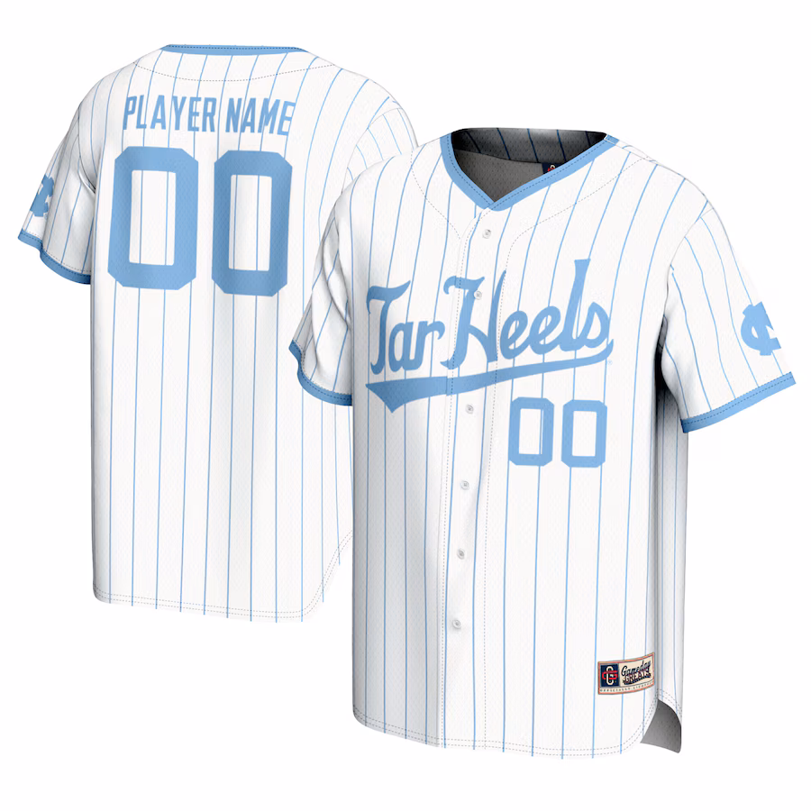 North Carolina Tar Heels GameDay Greats NIL Pick-A-Player Lightweight Baseball Jersey - White - Puhuasuan