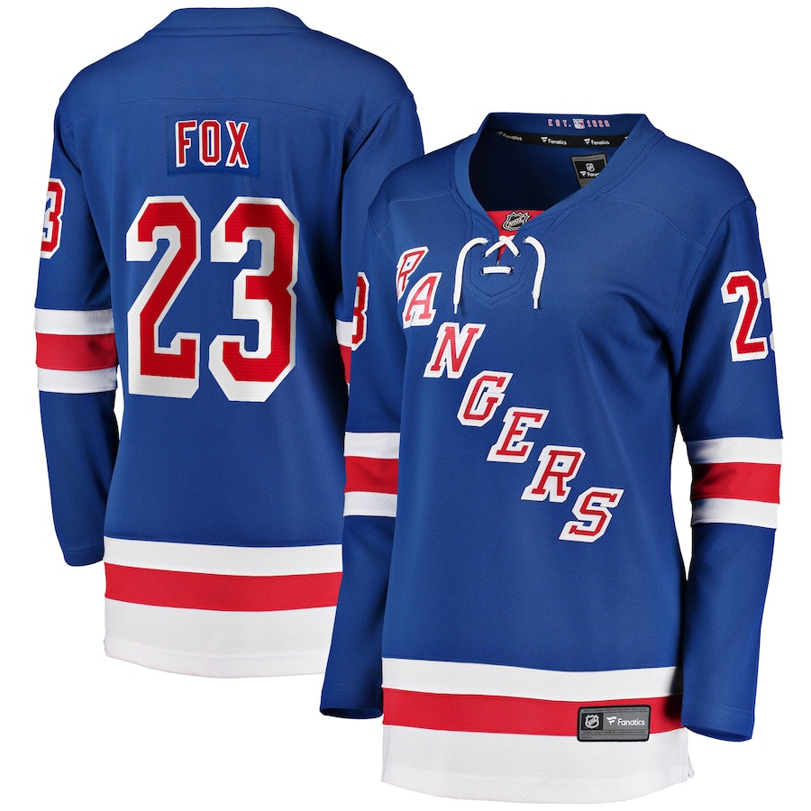 Women's New York Rangers Adam Fox Fanatics Blue Home Breakaway Jersey - Puhuasuan