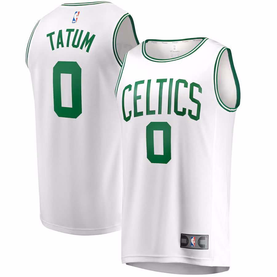 Men's Boston Celtics Jayson Tatum Fanatics White Fast Break Replica Away Jersey - Association Edition - Puhuasuan