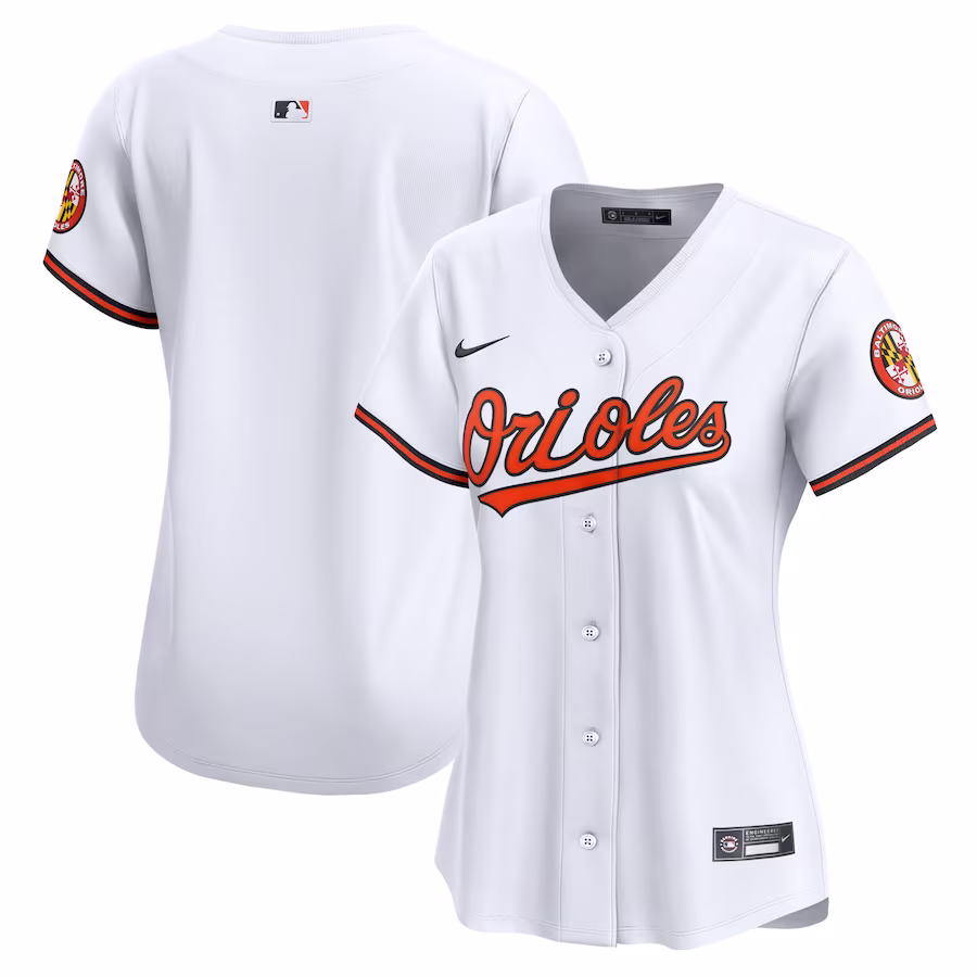 Women's Baltimore Orioles Nike White Home Limited Jersey - Puhuasuan